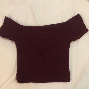 brandy melville off shoulder crop top